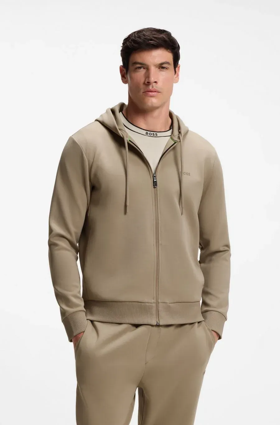 Худі Hugo Boss з логотипом зі стрейч-бавовни