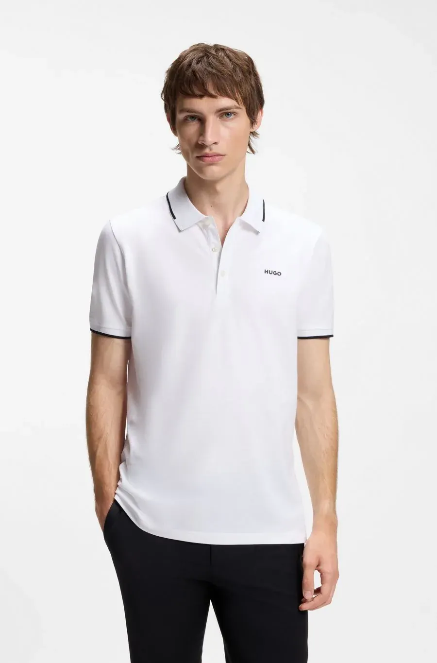 Поло Hugo Boss slim fit зі стрейч-бавовни